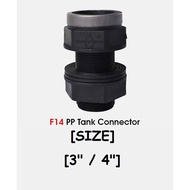 [3" & 4"] HDPE / POLY / PP Tank Connector for all Water Tank, Farm Garden Irrigation Water Tank Conn