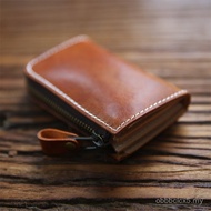 Dompet Kulit Tulen Lelaki Kulit Kulit Lembu Kulit Lembu Kulit Lembu Pendek Dompet Kecil Berzip Dompe