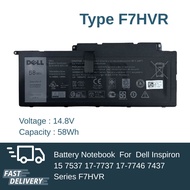 (ส่งฟรี ประกัน 1 ปี) Dell Battery Notebook Dell Inspiron 15 7537 17-7737 17-7746 7437 F7HVR เกรด Ori