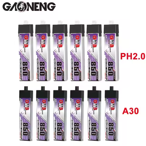 GAONENG GNB 3.8V HV 850mAh 1S 60C/120C 4.35V Lipo Battery With A30 /Ph2.0 Plug Connector For RC Quad