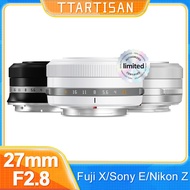 TTArtisan 27mm F2.8 APS-C Auto Focus Eye Recognition Camera Lens for Fujifilm XF Nikon Z Z5 Z50 Sony