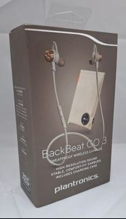 Plantronics Backbeat GO 3 運動型防水藍芽耳機 防汗水 防雨水 灰金色 全新