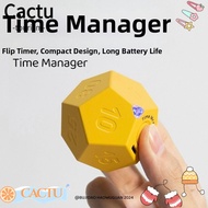 CACTUS USB Rechargeable Timer, 1/3/5/10/15/20/25/30/45/60/90min LED Screen Automatic Rotating Timer,