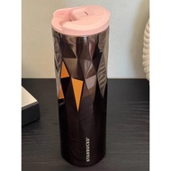 Adapt to Starbucks Water Cup Lid Adapt to Starbucks Classic Black Gold Prism Surface Stainless Steel
