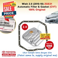 Wish 2.0 (2009-14) Automatic Filter & Gasket (CVT Gearbox) Auto ZGE21 35168-63010 35330-0W040 35330-