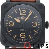 Bell & Ross BR-03 Heritage腕錶 41毫米 BR03 Heritage Date BR03A-HER-CE/SCA 帶盒保固卡 陶瓷/皮革錶帶 男士腕錶 黑色 成色極佳 [二手