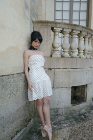 Mira Bangkok Laters baby dress ชุดเดรสเกาะอกลายจุด