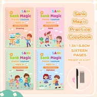 SANK Magic Reusable Practice Writing Book - Elementary 4 pak / Magic Water Book