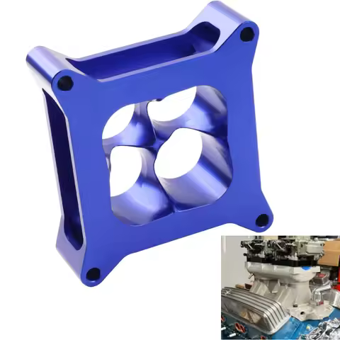 CNC Aluminum 2" 4-Port Carburetor Spacer for 4150 Square Bore - Compatible with Chevy GM LSX, Chevro