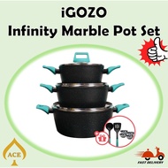iGOZO Infinity Marble Pot Set 20cm 24cm 28cm with free gifts
