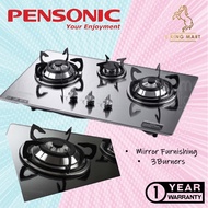 Pensonic Glass Hob 3 Burner Built In Table Top Gas Hob Cooker Stove PGH-413N Dapur Gas Kaca 3 Tungku 煤气灶 煤气炉