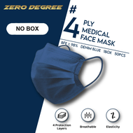 Ready Stock Zero Degree PLY Medical Mask Face Mask 4ply 50pcs BFE 98% Premium Medical Face Mask 4 La