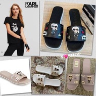Karl Lagerfeld 卡爾🕶️徽章拖鞋