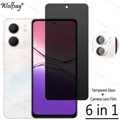 Privacy Screen Protector For Oppo A5x Anti-Spy Tempered Glass For Oppo A5x Camera Lens Film Glass Fo