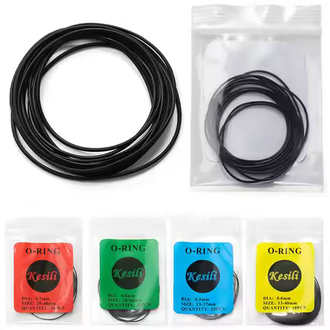 4 Bag 0.5/0.6/0.7/0.8mm Watch O-Ring Watch Gasket Waterproof Rubber Watch Back Cover Gaskets Watchma
