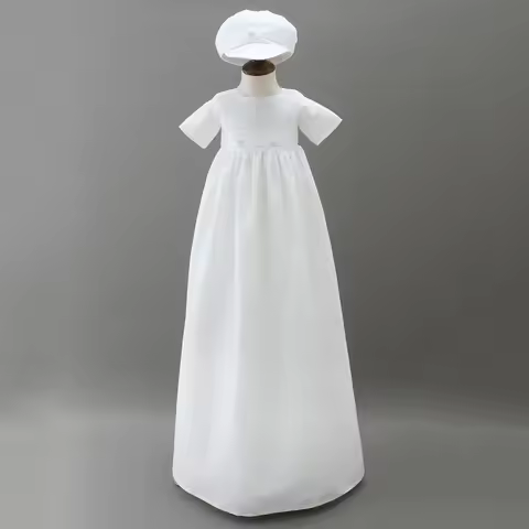 Super Long Baby Boy Baptism Dress Birthday Party Christening Ball Gown Infant Baby Wedding Formal Dr