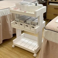 Small Trolley Rack Trolley Storage Basket Storage Storage Mobile Beauty Salon Dedicated Trolley Manicure Eyelash Storage Rack Kitchen Bathroom Dormitory Snack Storage