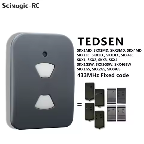 TEDSEN SKX1MD SKX2MD SKX3MD SKX4MD SKX1GS SKX2GSW SKX4GSW Garage Door Remote Control 433.92MHz Fixed