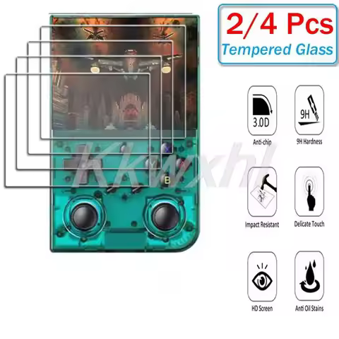 2-4PCS 9H HD Tempered Glass For Anbernic RG 35XXPRO 3.5”Retro Game Console ON RG35XXPRO RG35XX PRO S