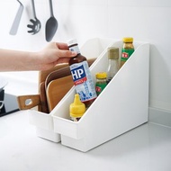 日本霜山 斜取式廚櫃隙縫多功能收納盒(附輪)-3入