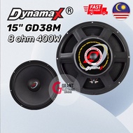 DYNAMAX 15" Woofer Speaker GD38M / GD-38M 15 INCH WOOFER 8 OHM 400W 15inch Speaker Driver