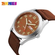 Jam tangan Pria skmei 9112 original strap kanvas