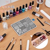 [abongbang1S] 10*15 Cm Plus Size Plaid Nail Art Stamping Plates Winter Plaid Nail Plates Argyle Nail