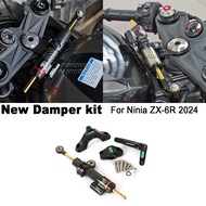 ZX-6R 2024 Motorcycle Accessories Steering Damper Stabilizer & Bracket Mount Kit For Kawasaki Ninja 