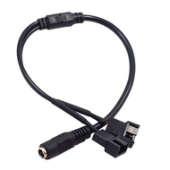 [Dhin] DC 5521 to 4Pin PWM 4 Pin 2 Wayputer PC Router Fan Power Adapter Cable 12V COD