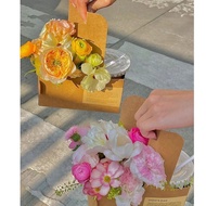 [BUY MULTIPLE CHEAP PRICE] kraft bag with 2 compartments for flowers and coffee, used as a meaningfu