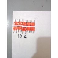 MERAH Dx Mini Fuse Fuse Fuse Fuse Fuse Plug 10A Motorcycle Red