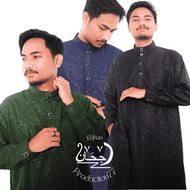 Gamis Jubah Sultan Manset Pria Dewasa Motif Emboss Premium Habaib Adem Saudi Al Haramain Alfaan Terb