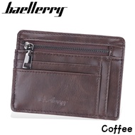 Baellerry 2022 Slim Soft Wallet For Men Multi-Position Zipper Holder Leather Mini Credit Card Holder Wallets Purse Thin Small Card Holders Walet