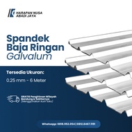 Spandek Atap Genteng Baja Ringan Galvalum 0.25 mm x 6 Meter Lembar - MURAH - BERKUALITAS