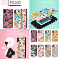 🇰🇷 Flower Magnetic Card Door Bumper Case 韓國 花花款式 磁石翻蓋 可放卡 可 裝卡 帶防摔效能 手機保護套（適用於多款 手機型號) iPhone14 iPhone13 iPhone12 iPhone11 iPhoneX 適用於 三星 Samsung Galaxy S10 Galaxy S20 Galaxy S21 Note 20 Ultra Galaxy S22 S22+ S22 Ultra A32 A12 A51 最新產品 韓國空運到港