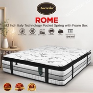 Free Shipping / LUCREZIA Rome 13 inch Italy Technology Pocket Spring with Foam Box Mattress Tilam