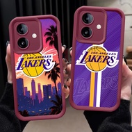 A-42 Lakers Case for OPPO A5i A3X A5 A3 Pro Wine Red