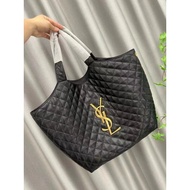 [Original Order] ICARE MAXI Oversized Diamond Check Triangle Bag Shopping Bag Sheepskin Tote Shoulde