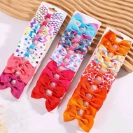 Pretty Printed Hair Bows Grosgrain Ribbon Hairclip 0ne Piece