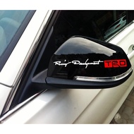 Car Reflective Rearview Mirror Sticker TOYOTA Modified Car Body Tail Decals Symbolize Badge 2Pcs For Vios Camry RAV4