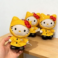 7-11 Limited Edition Yellow Raincoat Hello Kitty Keychain | Cute Plush Bag Charm VZP7