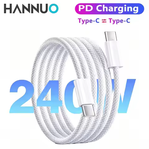 HANNUO 240W Type C To USB C Cable Original Fast Charging Charger Cord For iPhone Macbook iPad Samsun