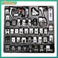 【จัดส่งที่รวดเร็ว】 42 ชิ้นตีนผีจักรเย็บผ้าในครัวเรือนมืออาชีพตีนผีพร้อมคู่มือขอบเครื่องมือใช้ในบ้านส