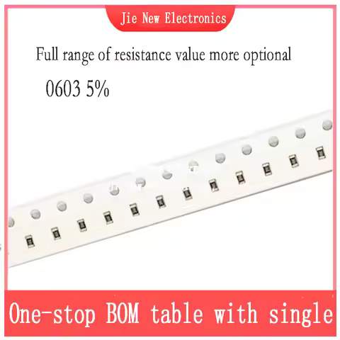 100PCS 0603 5% 0R-10M 1R 2.2R 10R 47R 1K 2.2K 10K 22K 100K 200K 470K 1M 2.2M 4.7M 6.8M Full Range of