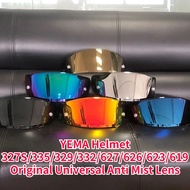 YEMA Helmet 327S/335/329/332/627/626/623/619 Original Universal Anti Anti-fog Lens Colorful Visor He