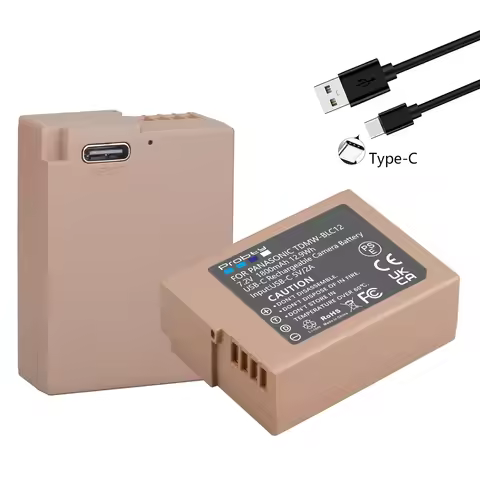 DMW-BLC12E DMW-BLC12 Full Decode Battery with Type-C Input Port for Panasonic Lumix G95 G85 GX8 G5 G