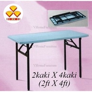 HOT SELLING 2x4 (FT) 3V FOLDING BANQUET TABLE / FOLDING FUNCTION TABLE / MEJA LIPAT SERBAGUNA (PLASTIC TOP)