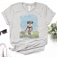 Schnauzer tshirt women summer streetwear Y2K Tee female harajuku y2k Japanese clothes