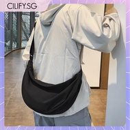 [Cilify.sg] Women Dumpling Shoulder Bag Ruched Dumpling Bag Clutch Purse Crossbody Bag