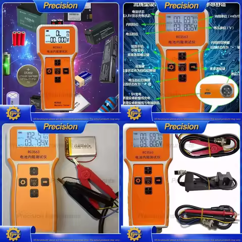 2026 High Precision Battery Internal Resistance Tester for Lithium Ion LiFePO4 18650 21700 Cells wit
